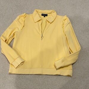 Generation Love Yellow Ruffle Zip-Up Sweatshirt